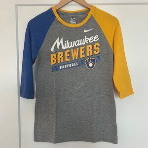 Nike Milwaukee Brewers 3/4 length tee, medium